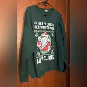 Ugly Christmas Sweater “Ain’t No Laws When You’re Drinking With Claus”